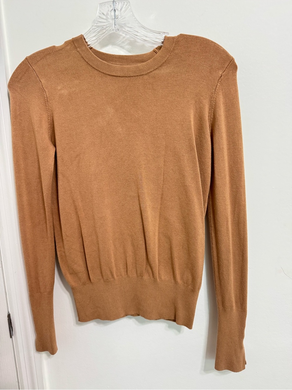 Zara Camel Crewneck Long Sleeve Sweater